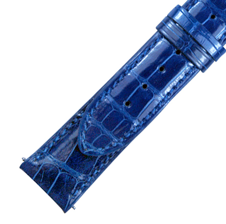 Hadley Roma 21 MM Electric Blue Alligator Leather Strap