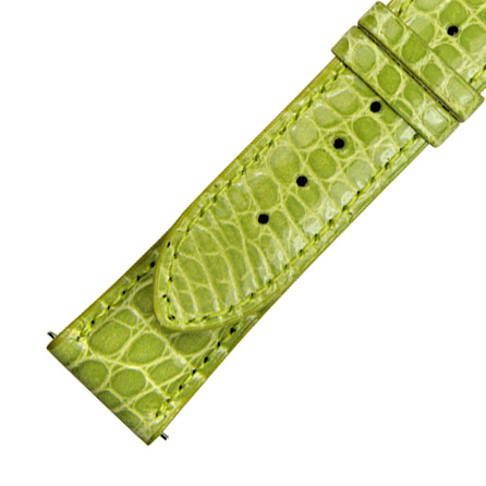 Hadley Roma 21 MM Lime Green Alligator Leather Strap