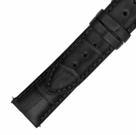 Hadley Roma 21 MM Matte Black Alligator Leather Strap Hadley Roma 21 MM Matte Black Alligator Leather Strap