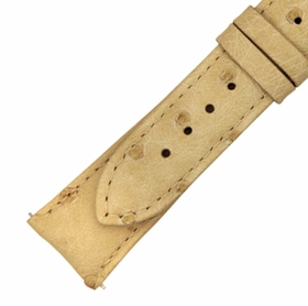 Hadley Roma 21 MM Matte Ivory Ostrich Leather Strap Hadley Roma 21 MM Matte Ivory Ostrich Leather Strap