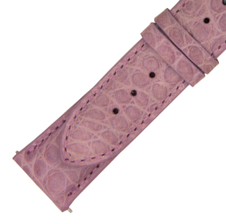 Hadley Roma 21 MM Matte Mauve Alligator Leather Strap