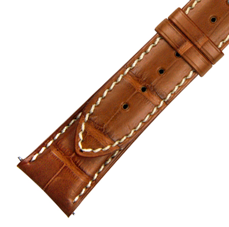 Hadley Roma 21 MM Matte Tan Alligator Leather Strap