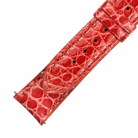 Hadley Roma 21 MM Rose Red Alligator Leather Strap Hadley Roma 21 MM Rose Red Alligator Leather Strap