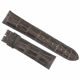 Hadley Roma 21 MM Shiny Light Grey Alligator Leather Strap Hadley Roma 21 MM Shiny Light Grey Alligator Leather Strap