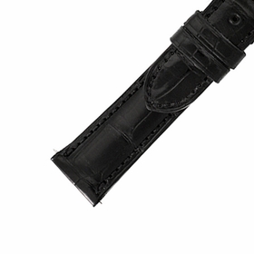 Hadley Roma 21 MM Shiny Nile Black Crocodile Leather Strap Hadley Roma 21 MM Shiny Nile Black Crocodile Leather Strap