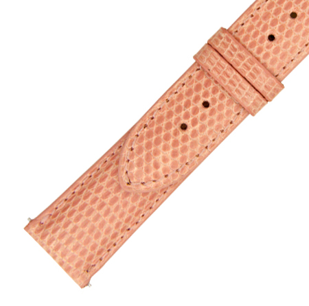 Hadley Roma 21 MM Shiny Pink Lizard Leather Strap