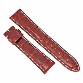 Hadley Roma 21 MM Shiny Red Alligator Leather Strap Hadley Roma 21 MM Shiny Red Alligator Leather Strap