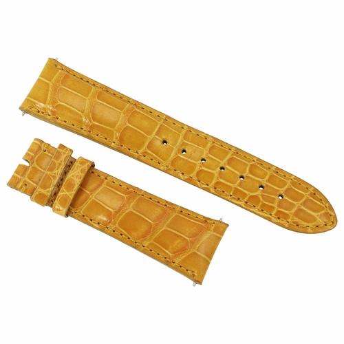 Hadley Roma 21 MM Yellow Alligator Leather Strap