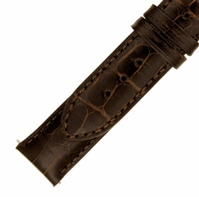 Hadley Roma 22 MM Shiny Dark Brown Alligator Leather Strap Hadley Roma 22 MM Shiny Dark Brown Alligator Leather Strap