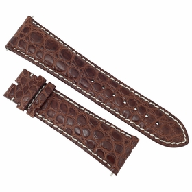 Hadley Roma 24 MM Matte Brown Alligator Leather Strap Hadley Roma 24 MM Matte Brown Alligator Leather Strap