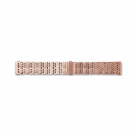 Hadley Roma 24mm Wide Link Design 11 Row Stainless Steel Rose-tone Bracelet Hadley Roma 24mm Wide Link Design 11 Row Stainless Steel Rose-tone Bracelet