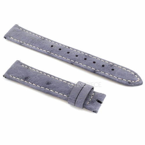 Hadley Roma Agate Grey Ostrich 16 MM Strap Hadley Roma Agate Grey Ostrich 16 MM Strap