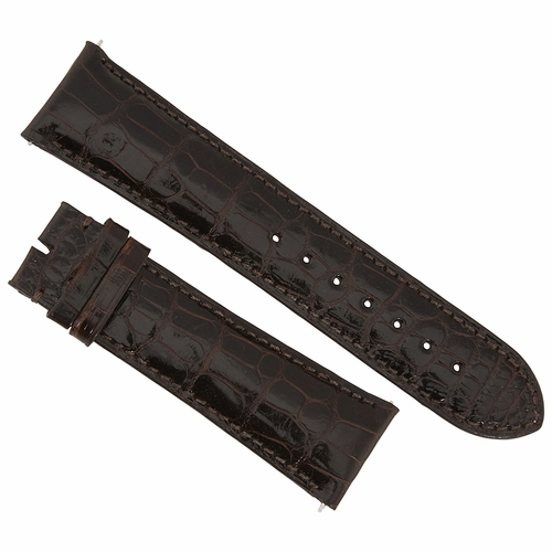 Hadley Roma Black Alligator 24 MM Leather Strap 24AAR22M