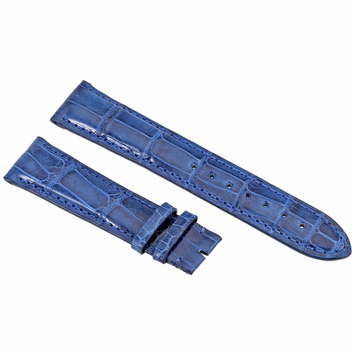 Hadley Roma Bright Blue 21 MM Alligator Leather Strap Hadley Roma Bright Blue 21 MM Alligator Leather Strap
