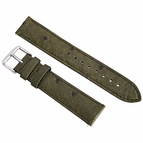 Hadley Roma Forest Green 19 MM Ostrich Leather Strap Hadley Roma Forest Green 19 MM Ostrich Leather Strap