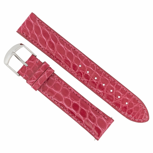 Hadley Roma Hot Pink 19 MM Alligator Leather Strap