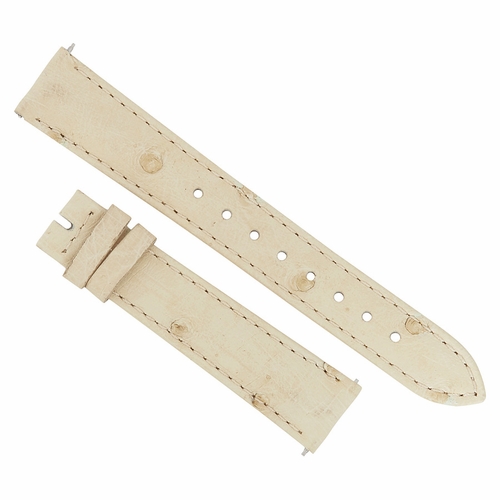 Hadley Roma Ivory 16 MM Ostrich Leather Strap