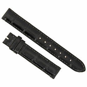 Hadley Roma Matte Black 14 MM Alligator Leather Strap Hadley Roma Matte Black 14 MM Alligator Leather Strap
