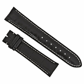 Hadley Roma Matte Black 21 MM Alligator Leather Strap Hadley Roma Matte Black 21 MM Alligator Leather Strap