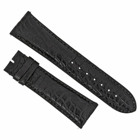 Hadley Roma Matte Black 24 MM Alligator Leather Strap Hadley Roma Matte Black 24 MM Alligator Leather Strap