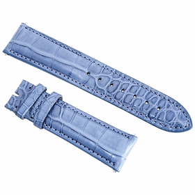 Hadley Roma Matte Blue 20 MM Alligator Leather Strap 20AB23 Hadley Roma Matte Blue 20 MM Alligator Leather Strap 20AB23