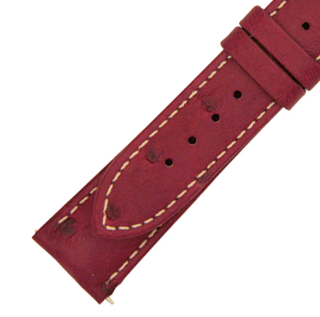Hadley Roma Matte Bougainvillea Ostrich Leather Strap