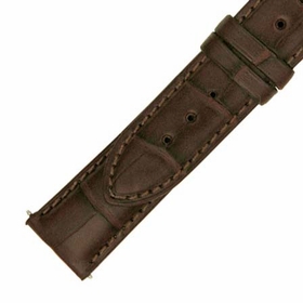 Hadley Roma Matte Brown Alligator Leather Strap Hadley Roma Matte Brown Alligator Leather Strap