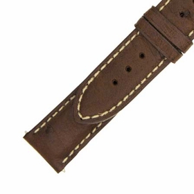 Hadley Roma Matte Brown Ostrich Leather Strap Hadley Roma Matte Brown Ostrich Leather Strap