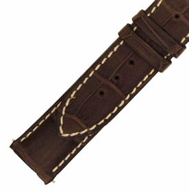 Hadley Roma Matte Dark Brown Alligator Leather Strap Hadley Roma Matte Dark Brown Alligator Leather Strap