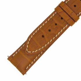 Hadley Roma Matte Honey Alligator Leather Strap Hadley Roma Matte Honey Alligator Leather Strap