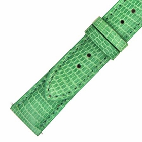 Hadley Roma Matte Pastel Green Lizard Leather Strap Hadley Roma Matte Pastel Green Lizard Leather Strap