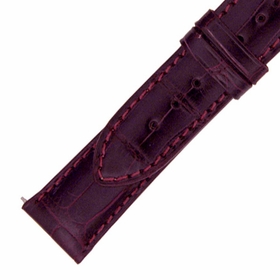 Hadley Roma Shiny Burgundy Alligator Leather Strap Hadley Roma Shiny Burgundy Alligator Leather Strap