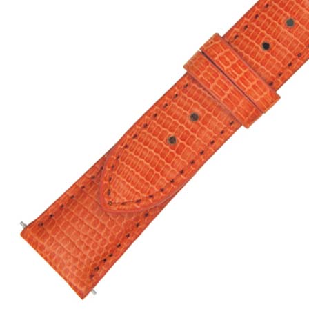 Hadley Roma  Shiny Orange Lizard Leather Strap