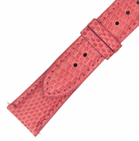 Hadley Roma Shiny Rose Pink Lizard Leather Strap Hadley Roma Shiny Rose Pink Lizard Leather Strap