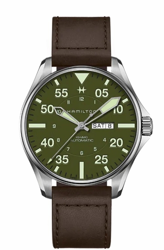 Hamilton H64735561 Aviation Pilot Schott NYC Mens Automatic Watch