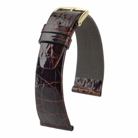 Hirsch Prestige Unisex 19 mm Crocodile Leather Watch Band 02208010-1-19