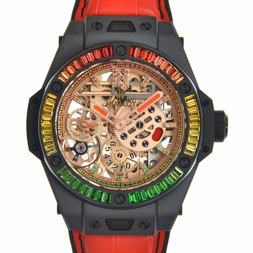 Hublot 414.CI.4010.LR.4096.NJA19 Big Bang Meca-10 "Nicky Jam" Ceramic "X" Setting Mens Hand Wind Watch
