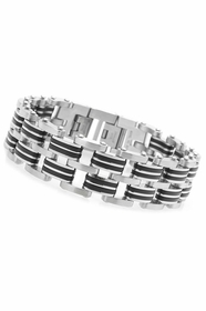 Invicta Mens Stainless Steel And Plastic Bracelet 30340