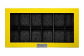 Invicta Watch 12-slot Display Case With Lid, Yellow