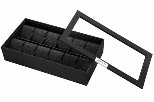 Invicta Watch Display 12-slot Box Black 33915 Invicta Watch Display 12-slot Box Black 33915