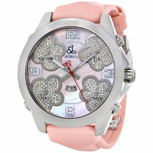 Jacob & Co. JC-ATH1 Five time Zone Ladies Quartz Watch