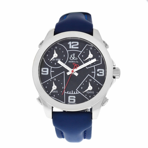 Jacob & Co. JCM29B Five 5 Time Zone Mens Quartz Watch