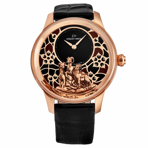 Jaquet Droz J005023278 Petite Heure Minute Relief Goats Mens Automatic Watch