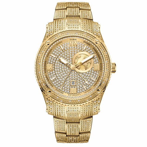 JBW J6370A Jet Setter GMT Mens Quartz Watch