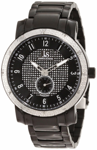 Joshua and Sons JS-20-BK Double Layer Mens Quartz Watch