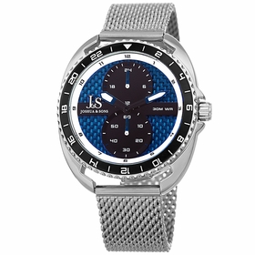 Joshua and Sons JX136SSBU Military Time Mens Quartz Watch