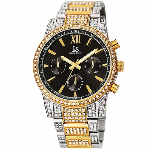Joshua and Sons JX138YGB Crystal Mens Quartz Watch