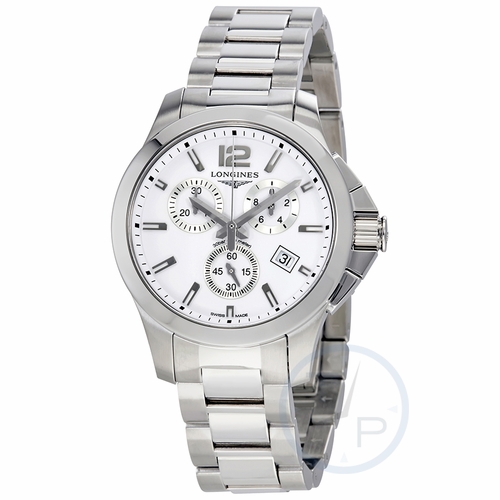 Longines L3.379.4.16.6 Conquest Unisex Chronograph Quartz Watch