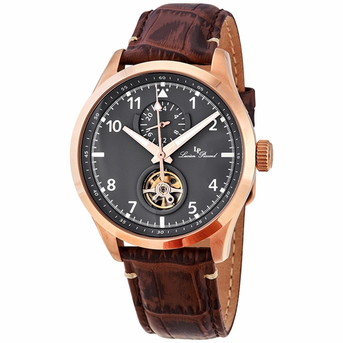 Lucien Piccard 1295A5 GMT Open Heart Mens Automatic Watch