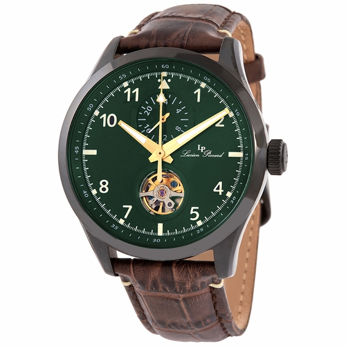 Lucien Piccard 1295A7 GMT Open Heart Mens Automatic Watch